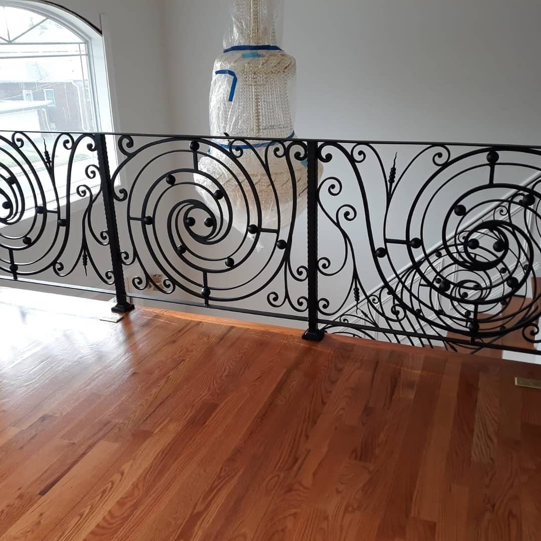 Custom Wrought Iron Interior Railing, photo 3